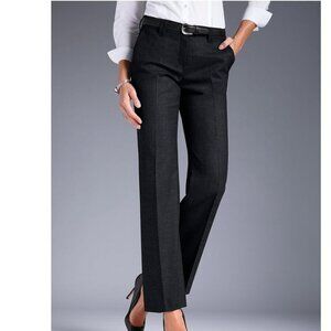 Brax Feel Good Cindy Black Straight Leg Trousers Size 6